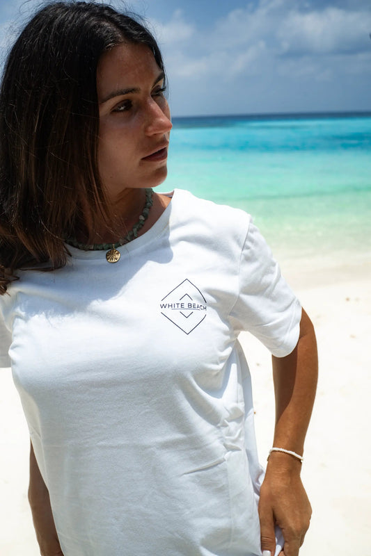 Women's Premium, short sleeve t-shirt - Cotton Casual T-Shirt by White Beach