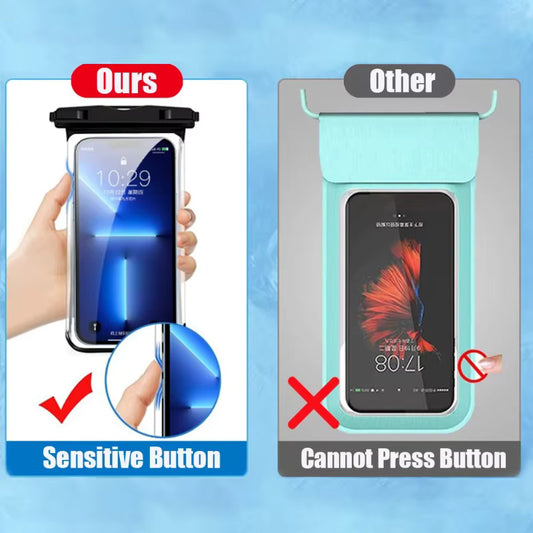 Universal Waterproof Phone Case for Swimming - Underwater Protector Pouch Cover Compatible with iPhone 11 12 13 14 15 16 pro - S by AliShop