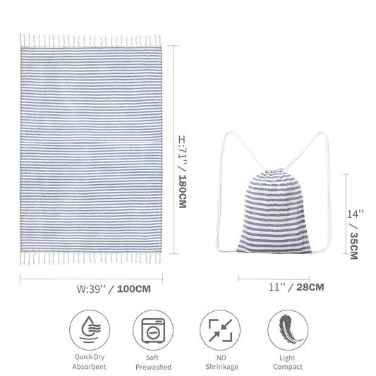 YEUZLI COTTON Hot Sale luxury Striped Tassel 100% cotton sauna spa bath towel For Home 100*180CM Travel Turkish Large beach towel by AliShop