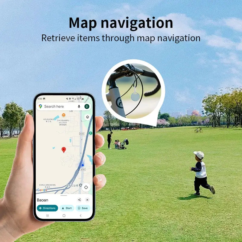 Navigation Tracker For Android Phones Work With Google Find Hub App Remote Locating Key Finder for Xiaomi Samsung Pixel GMS by White Beach