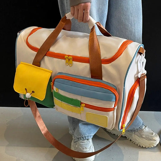 Travel Bag, Duffel Bag , Yoga Swimming Training Backpack, Satchel Shoulder Crossbody Tote Bag, Suitable for Men and and Women by White Beach