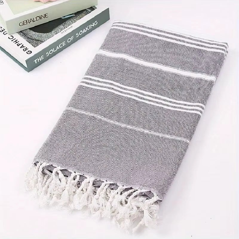 Thin 100X180cm Turkish Beach Towel Oversized Sand Free Tassel Quick Dry Swim Extra Large Light Travel for Adults Gifts Accessories by AliShop