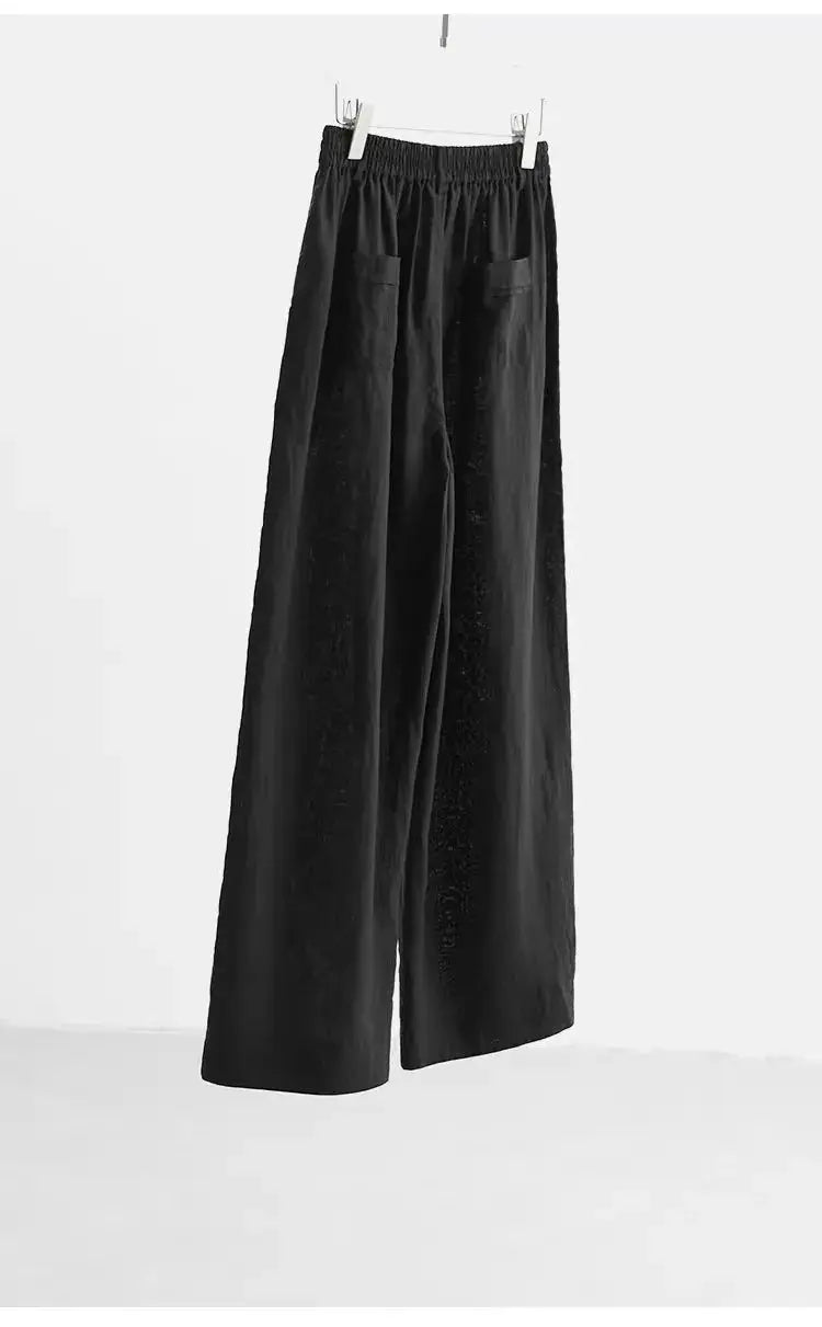 21 Count Ramie Elastic Waist Plus Size Casual Pants Loose Linen Women's Trousers 2026 Spring/Summer Women's Fashion by AliShop