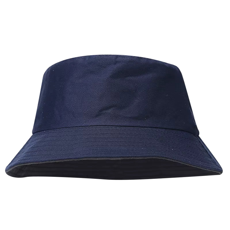 Spring Summer Unisex Solid Color Fisherman Cap Foldable Bucket Hat Outdoor Sunscreen Hat Caps Fashionable Double-sided Basin Hat by AliShop