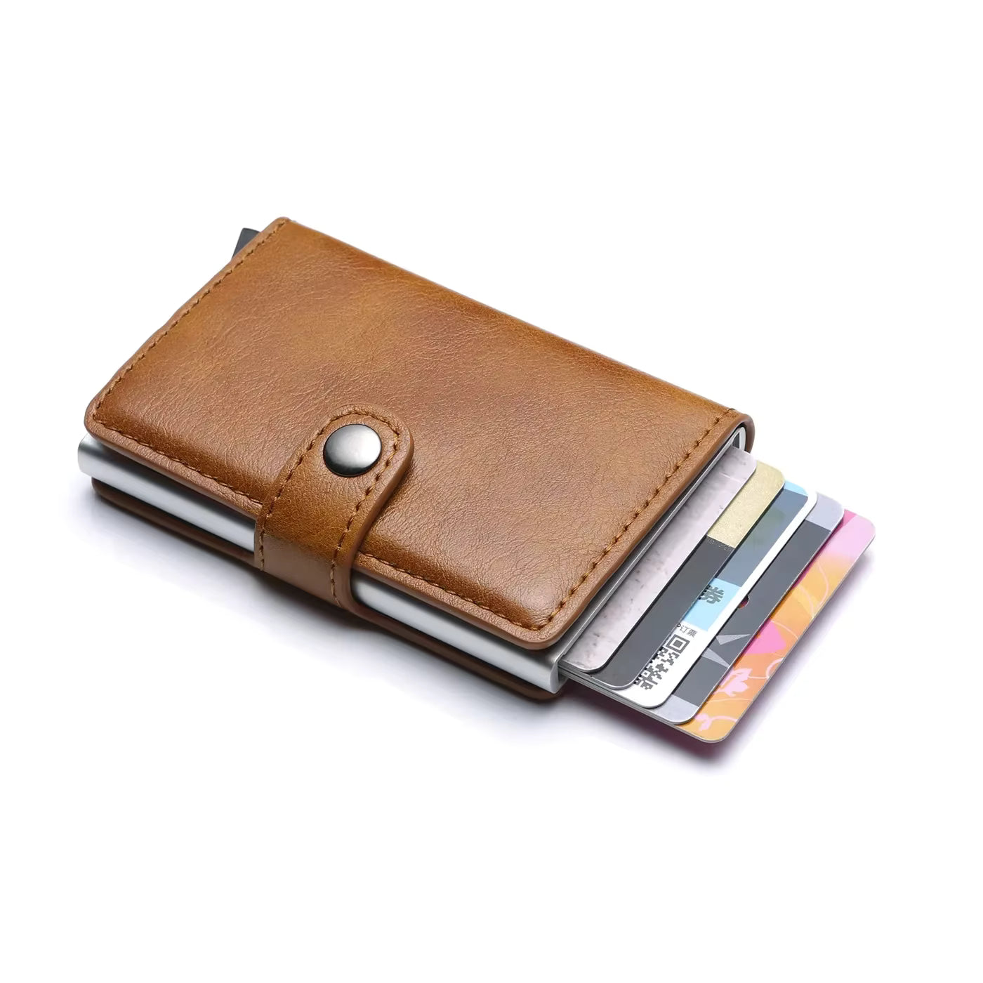 Rfid Visit Credit Card Holder Storage Luxury Small Smart Wallet Metal Business Cardholder Case Women Minimalist Walet for Men by AliShop