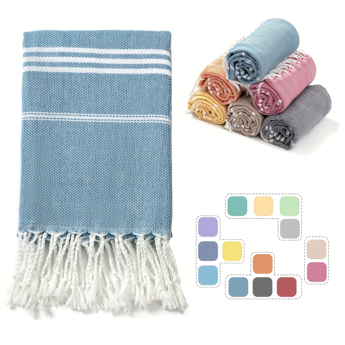 Thin Turkish Beach Towel 90*180CM Sauna Spa Gym sports Fitness Fringed Bath Towel kitchen Soft Absorbent Quick drying towels by AliShop