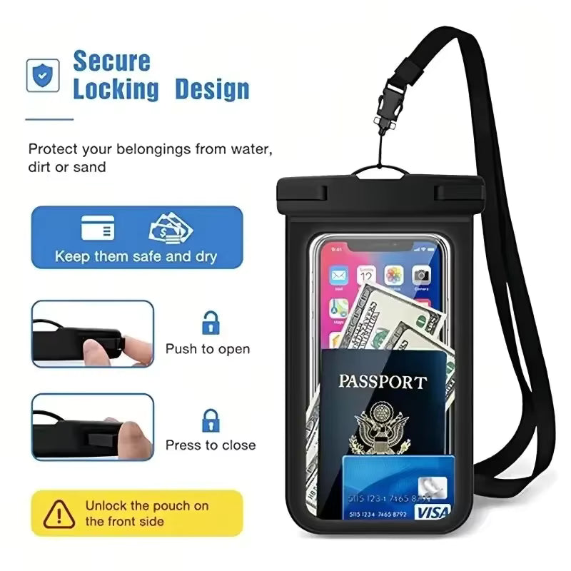 Floating Waterproof Swimming Bag Phone Case & Strap For iPhone 11 12 13 14 15 Pro Max Samsung S23 S22 Xiaomi Huawei Cover by AliShop