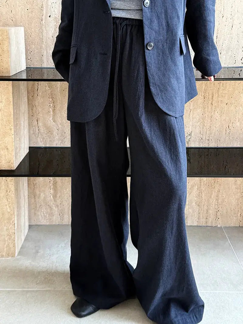 Linen Blazer For Women 2025 Spring Cotton-linen Suit + Pants Set Sold Separately by AliShop