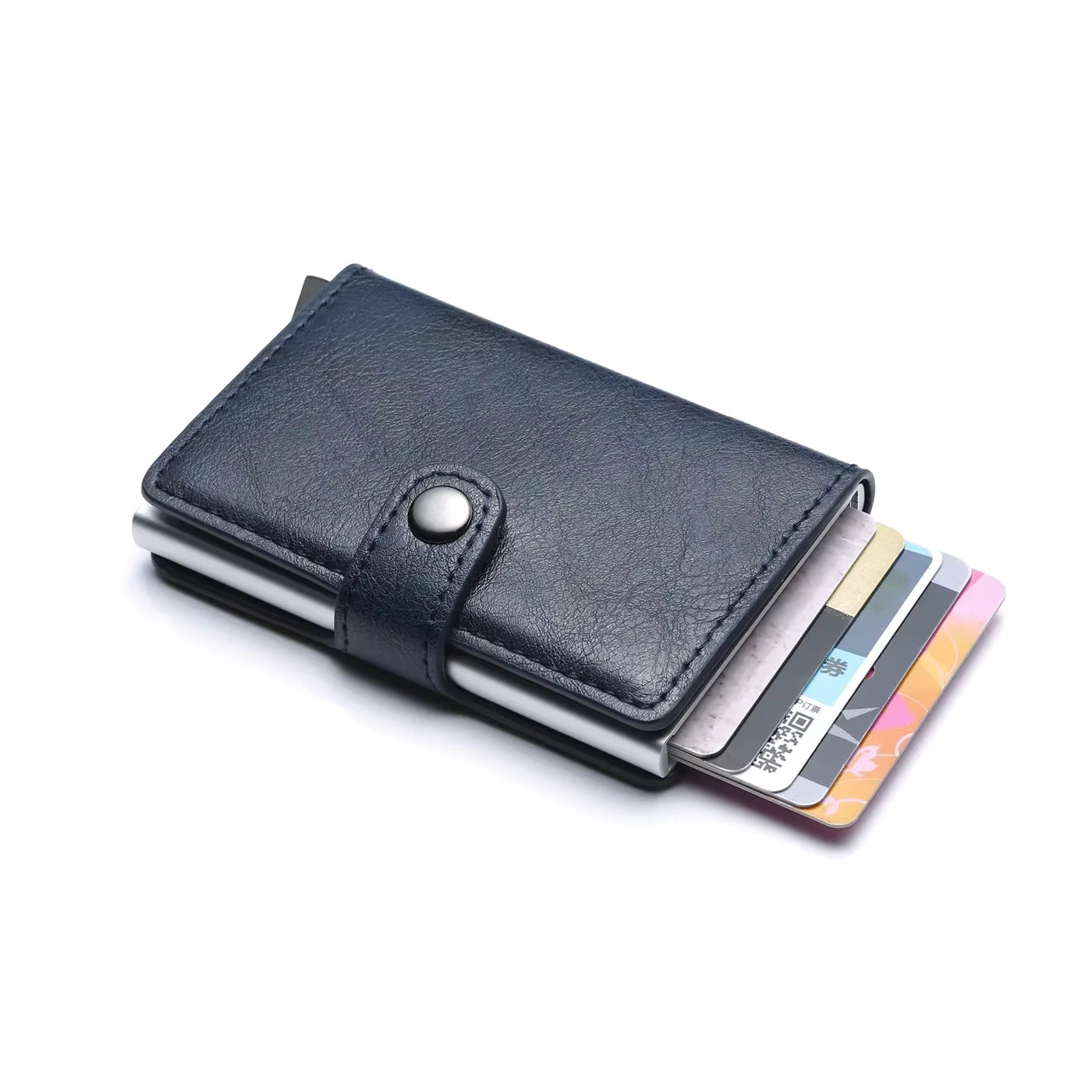 Rfid Visit Credit Card Holder Storage Luxury Small Smart Wallet Metal Business Cardholder Case Women Minimalist Walet for Men by AliShop