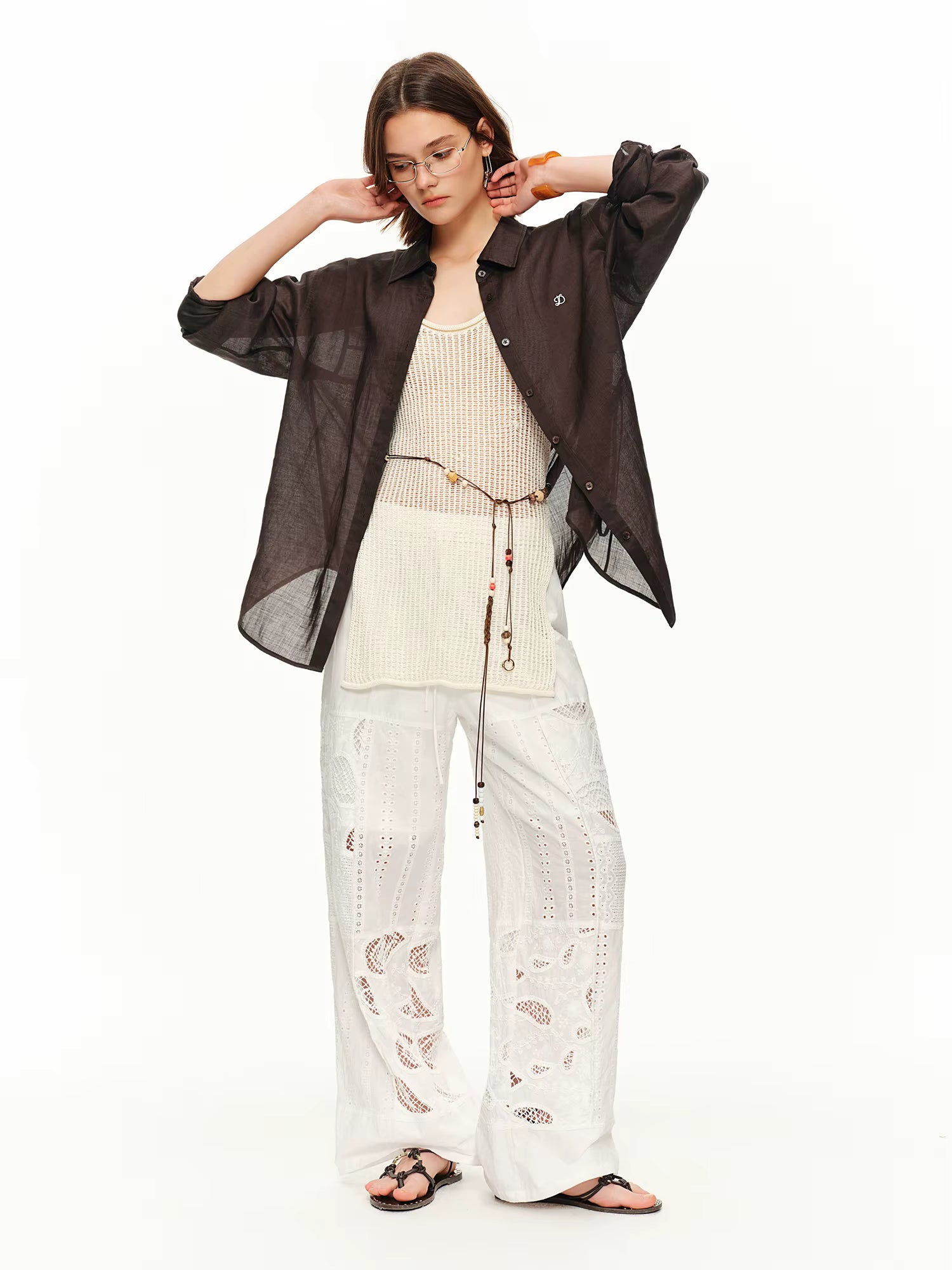 DUSHU 【Breathable Series】 Drop-Shoulder Multi-Color Linen Shirt New Summer Arrival Ramie Top Long Sleeve Leisure Sun-protection by AliShop