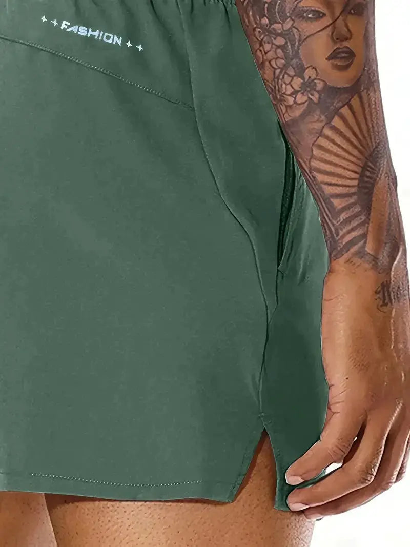 Men 2025 New Summer Beach New Models Solid Color Fashion Leisure Comfortable Elastic Waist Double Pockets Cool Sports Shorts by AliShop