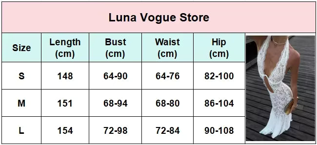 Sexy White Lace Hollow-out Halter Dress Women Chic Sleeveless Off-shoulder Backless Maxi Dresses 2026 Lady Vacation Beach Gowns by AliShop