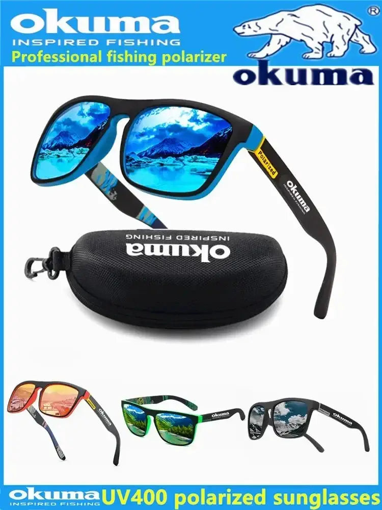Okuma polarized sunglasses UV400 for men and women outdoor hunting, fishing, driving bicycles, sunglasses optional box by AliShop