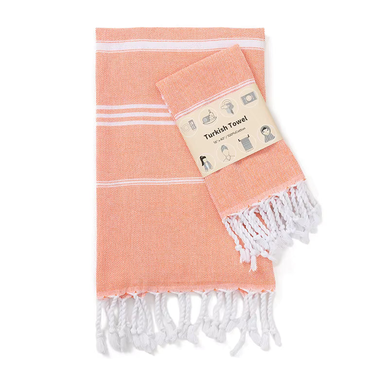 2-Pack 40x100CM Turkish Cotton for home Towel Soft Sauna Spa Bath Towel Hand and Face Towel Set Can used for kitchen sport gym by AliShop