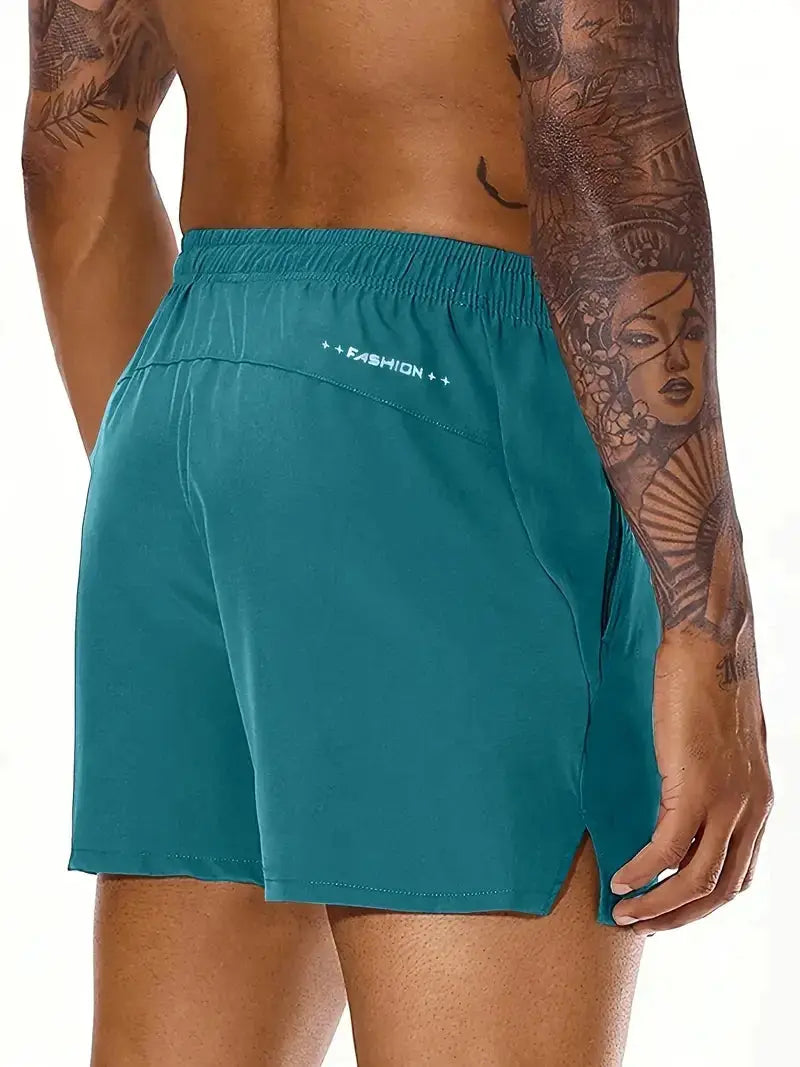 Men 2025 New Summer Beach New Models Solid Color Fashion Leisure Comfortable Elastic Waist Double Pockets Cool Sports Shorts by AliShop