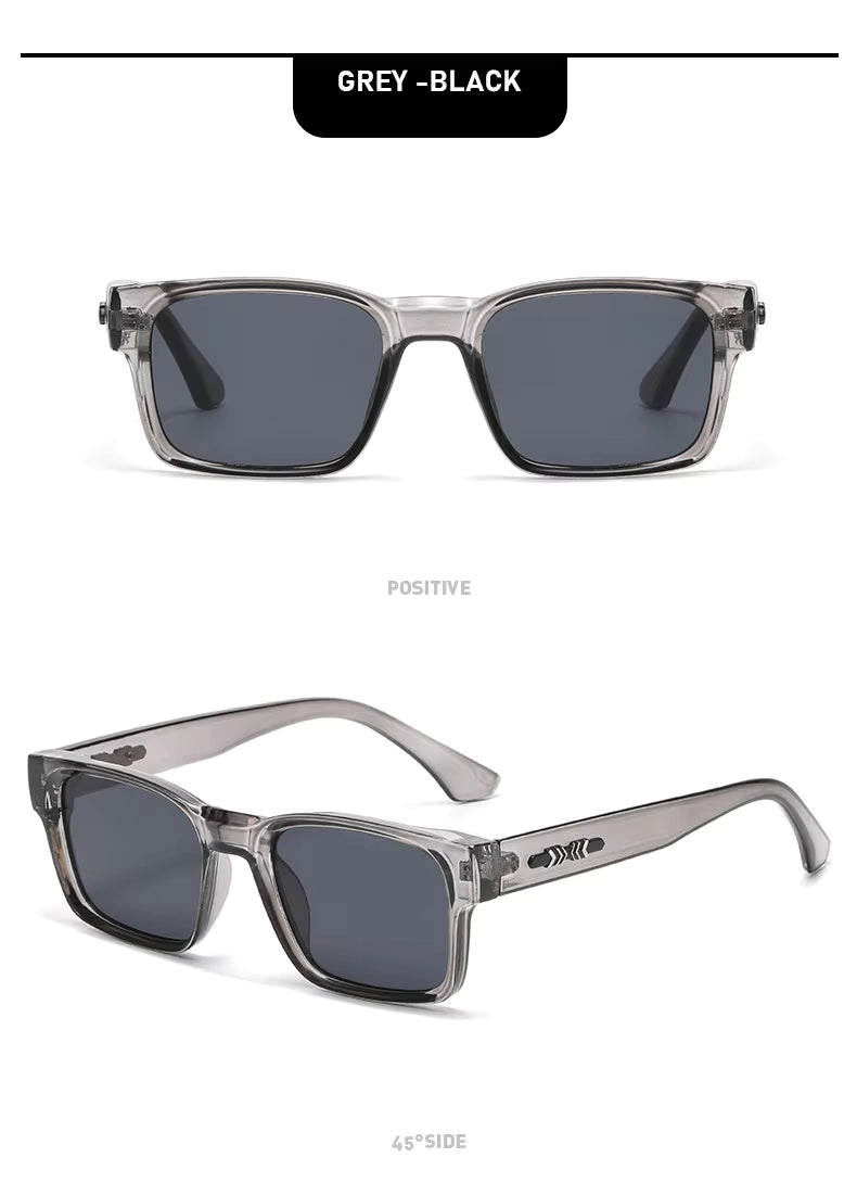 Light Luxury Square Sunglasses Minimalist Design Elegant Unisex Uv400 Protection Sun Glasses 9017 by AliShop