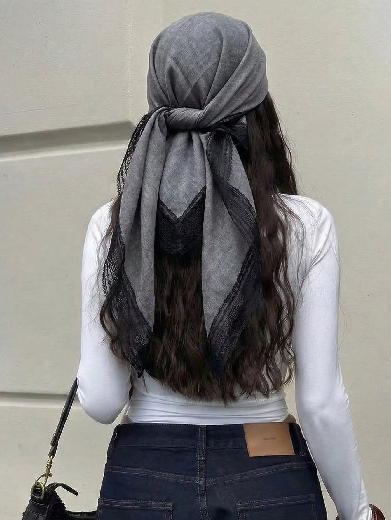 Bohemian Solid Lace Trim Scarf for Women Square Cotton Hijabs Soft Sun-Protection Shawl Summer Beach Sarong Headband 2026 by AliShop