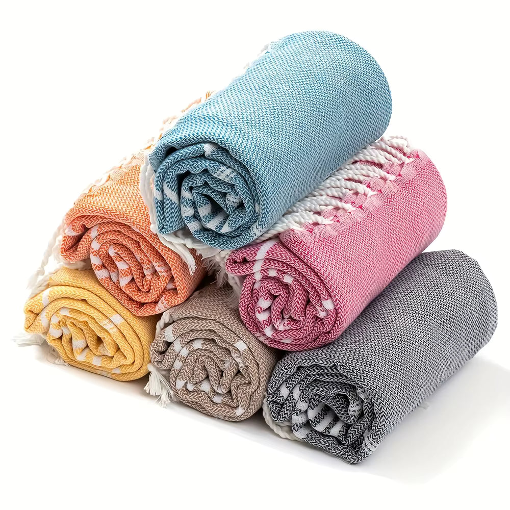 Thin Turkish Beach Towel 90*180CM Sauna Spa Gym sports Fitness Fringed Bath Towel kitchen Soft Absorbent Quick drying towels by AliShop