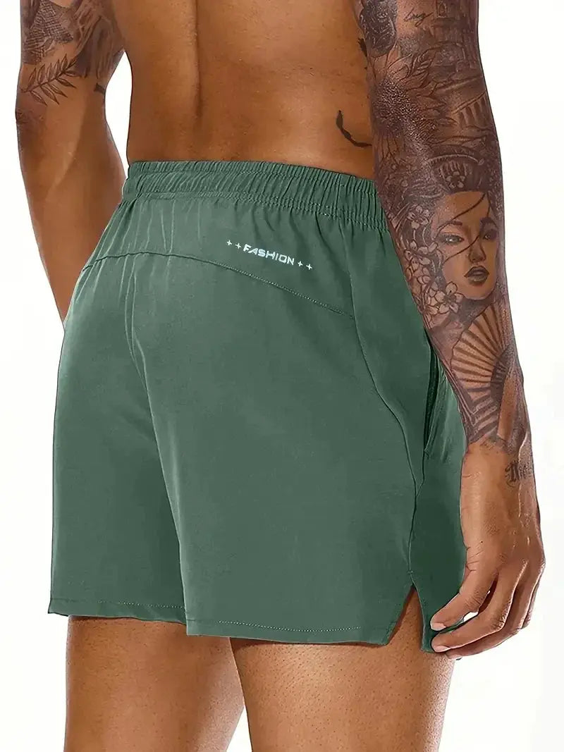 Men 2025 New Summer Beach New Models Solid Color Fashion Leisure Comfortable Elastic Waist Double Pockets Cool Sports Shorts by AliShop