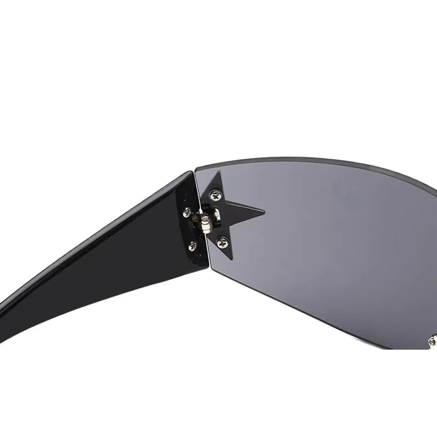 New Women's Rimless Star Decoration Integrated Y2K Hot Girl Style Hip Hop Fashion Sunglasses Beach Party Glasses Men by AliShop