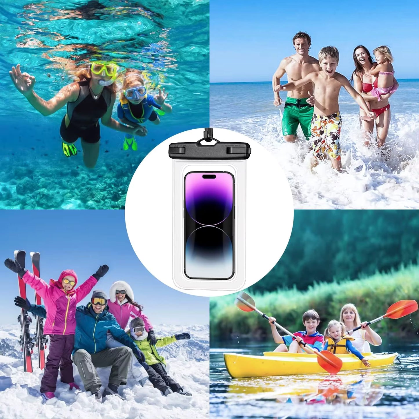 Universal Waterproof Phone Case for Swimming - Underwater Protector Pouch Cover Compatible with iPhone 11 12 13 14 15 16 pro - S by AliShop
