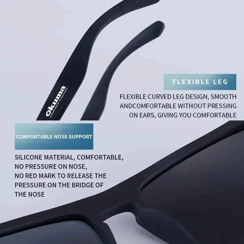 Okuma polarized sunglasses UV400 for men and women outdoor hunting, fishing, driving bicycles, sunglasses optional box by AliShop