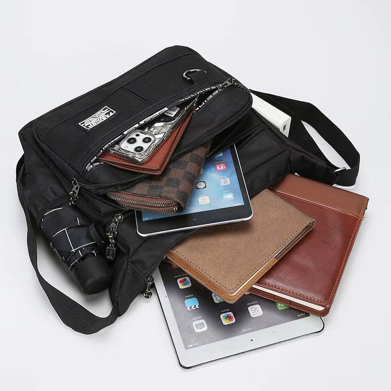 Design Oxford Shoulder Bag Large Capacity Men's Casual Multi-layer Pocket Fashion Single Shoulder Crossbody Luxury Messenger Bag by AliShop