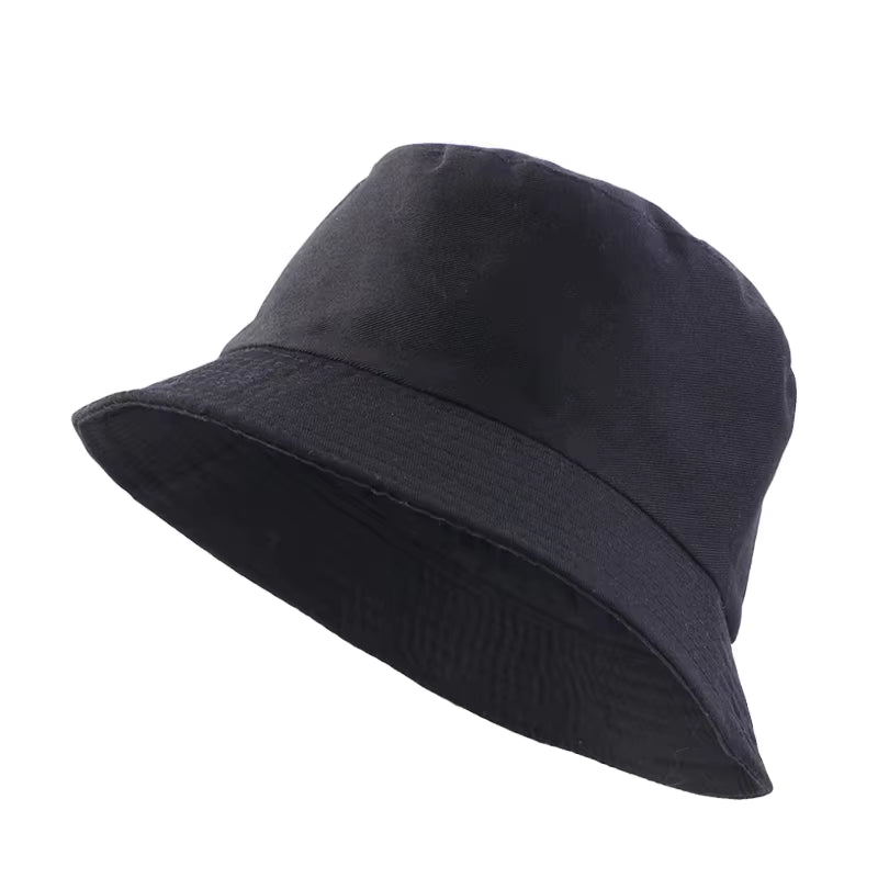 Spring Summer Unisex Solid Color Fisherman Cap Foldable Bucket Hat Outdoor Sunscreen Hat Caps Fashionable Double-sided Basin Hat by AliShop