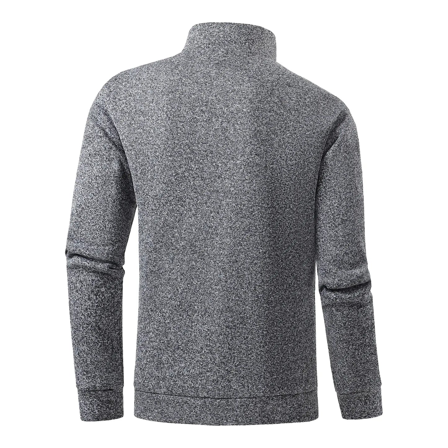 Autumn men's half-zip sweatshirts, long-sleeved solid color pullovers, turtlenecks, streetwear, winter warm jackets, sports coat by AliShop