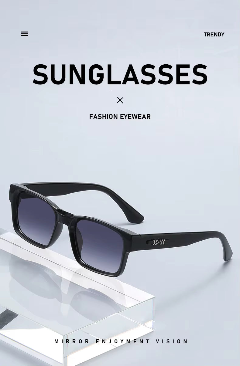 Light Luxury Square Sunglasses Minimalist Design Elegant Unisex Uv400 Protection Sun Glasses 9017 by AliShop