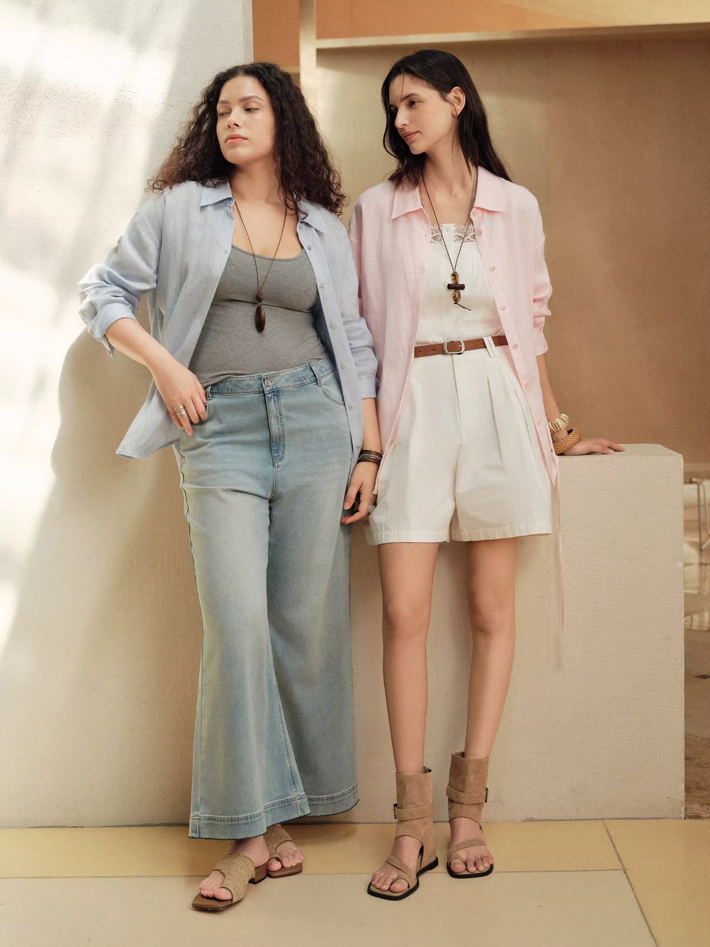 DUSHU 【Breathable Series】 Drop-Shoulder Multi-Color Linen Shirt New Summer Arrival Ramie Top Long Sleeve Leisure Sun-protection by AliShop