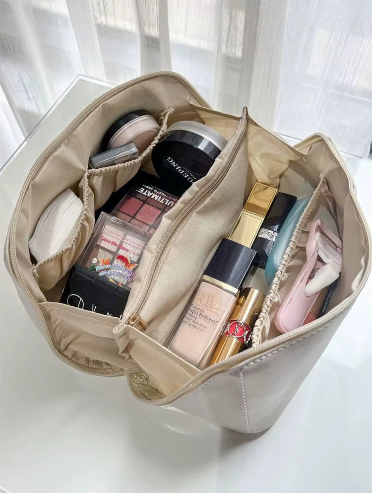 Homefish Organizer Female Toiletry Kit Bag MakeUp Case Storage Pouch Luxury Lady Box, Cosmetic Bag, Organizer Bag For Travel Zip by AliShop