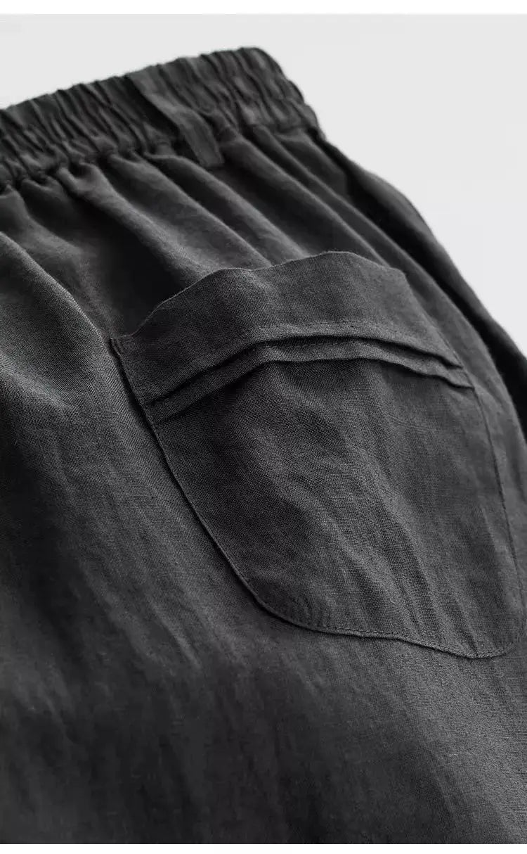 21 Count Ramie Elastic Waist Plus Size Casual Pants Loose Linen Women's Trousers 2026 Spring/Summer Women's Fashion by AliShop