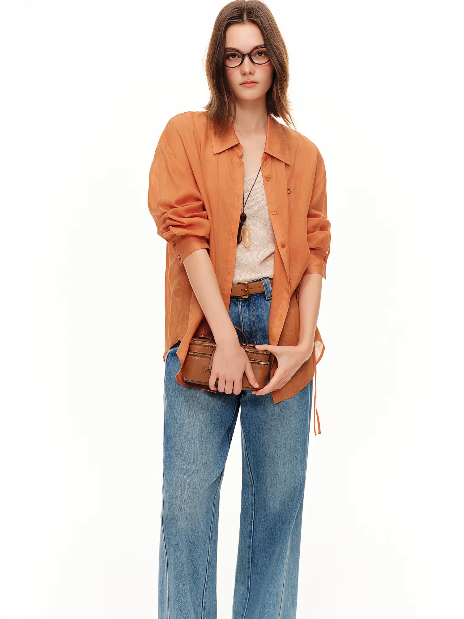 DUSHU 【Breathable Series】 Drop-Shoulder Multi-Color Linen Shirt New Summer Arrival Ramie Top Long Sleeve Leisure Sun-protection by AliShop