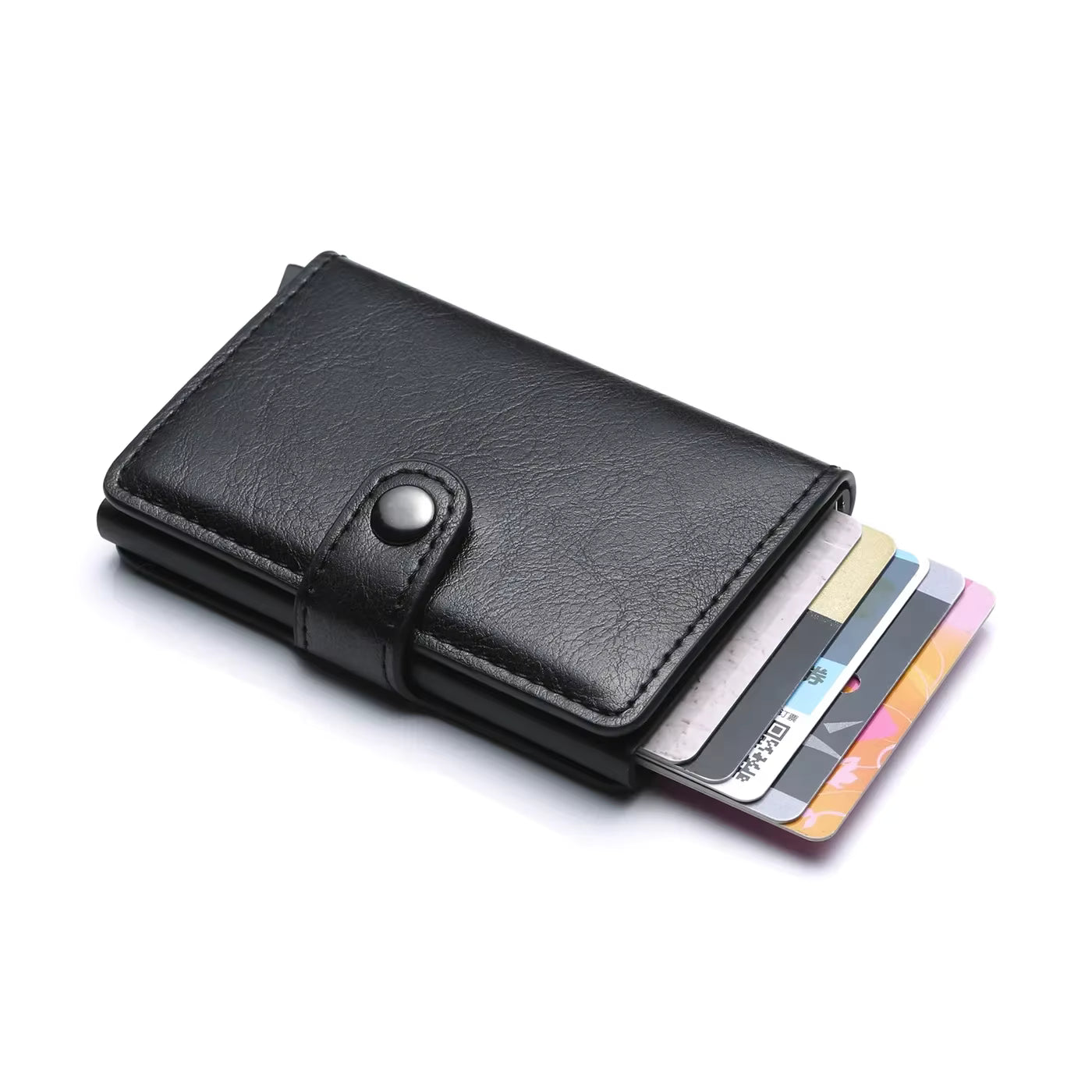 Rfid Visit Credit Card Holder Storage Luxury Small Smart Wallet Metal Business Cardholder Case Women Minimalist Walet for Men by AliShop