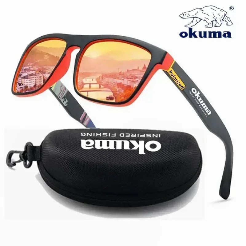 Okuma polarized sunglasses UV400 for men and women outdoor hunting, fishing, driving bicycles, sunglasses optional box by AliShop