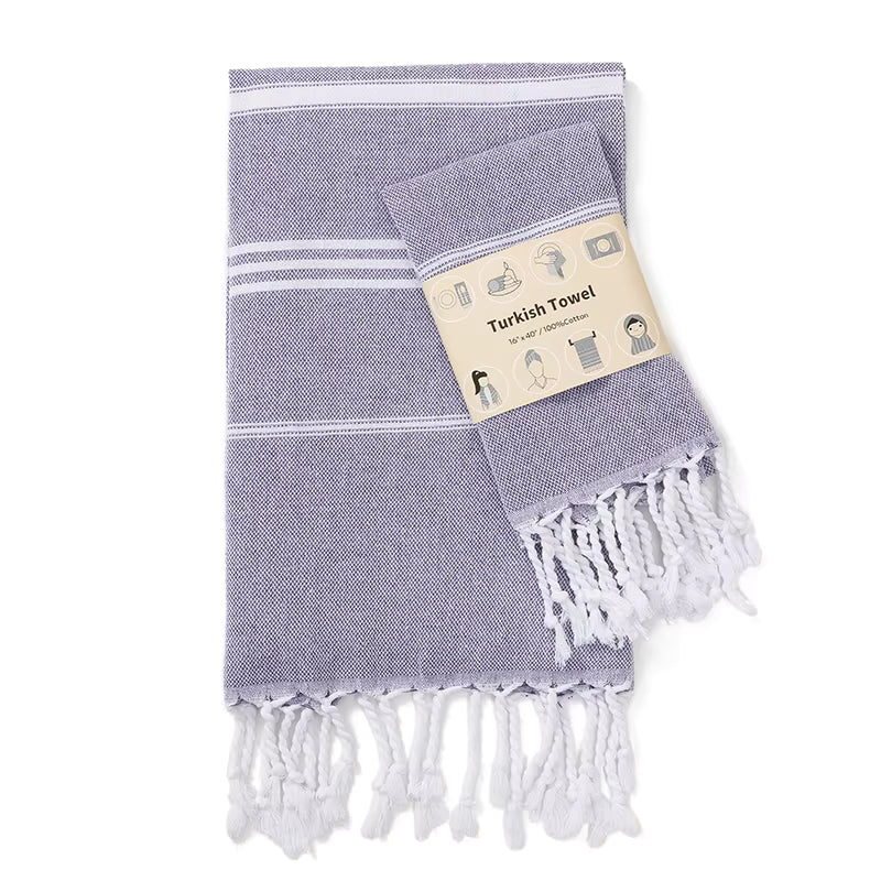 2-Pack 40x100CM Turkish Cotton for home Towel Soft Sauna Spa Bath Towel Hand and Face Towel Set Can used for kitchen sport gym by AliShop
