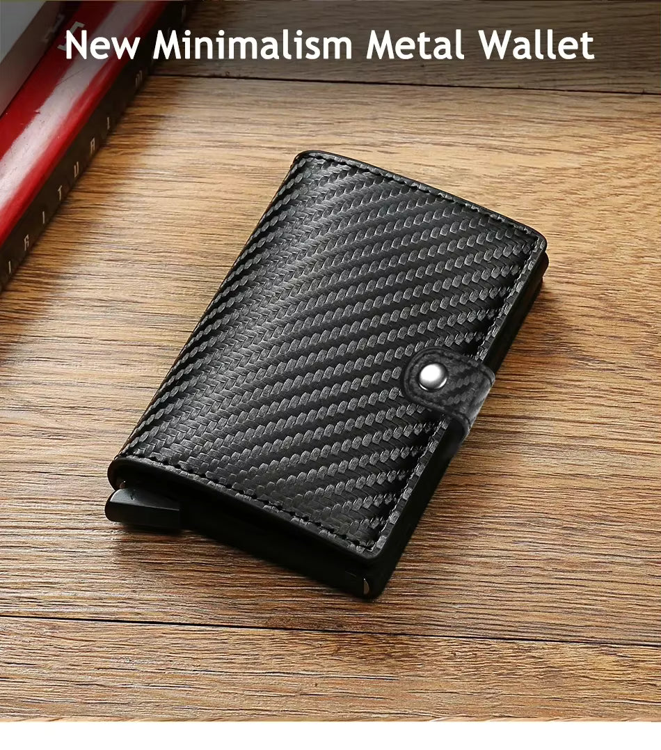 Rfid Visit Credit Card Holder Storage Luxury Small Smart Wallet Metal Business Cardholder Case Women Minimalist Walet for Men by AliShop