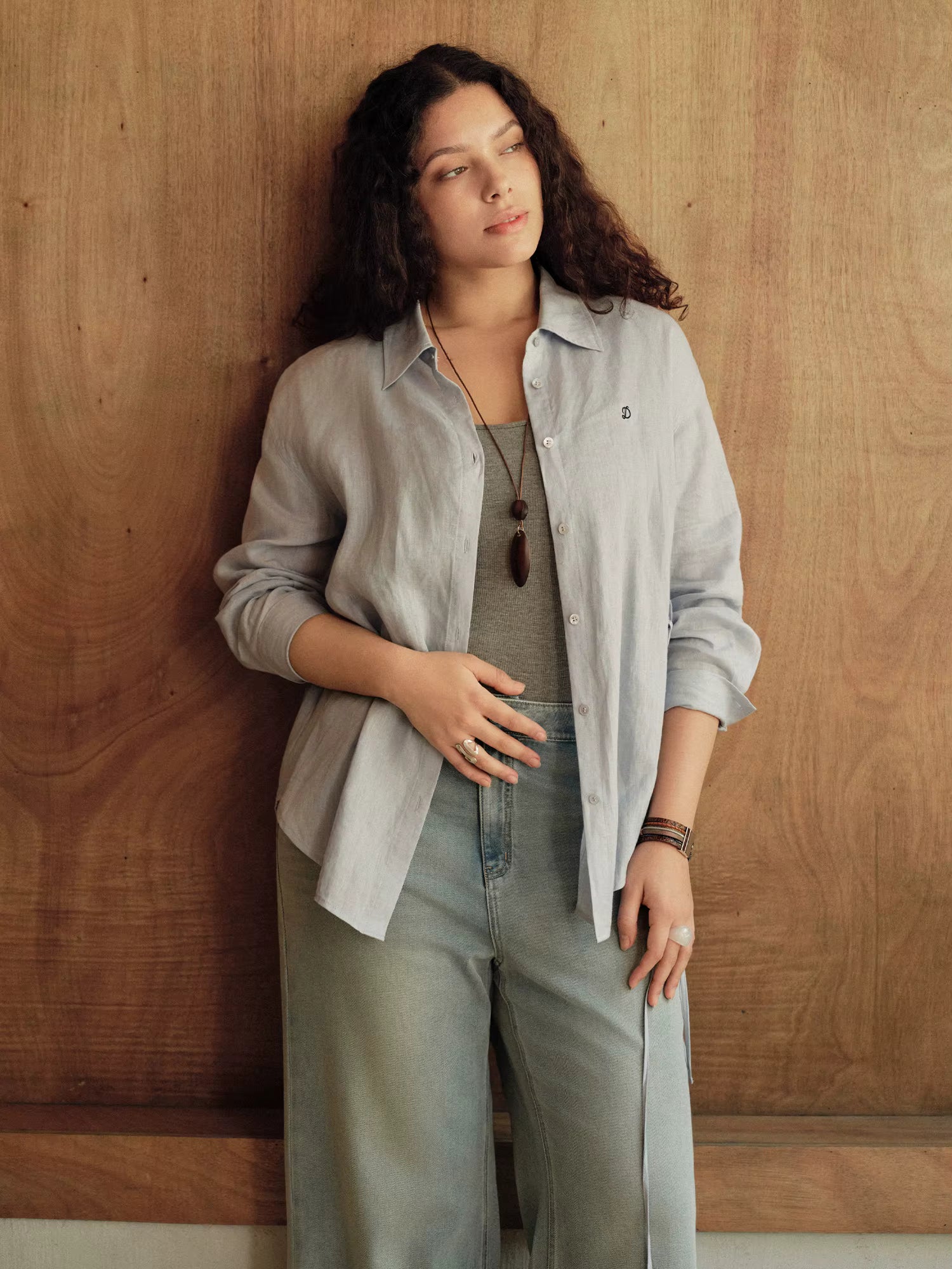 DUSHU 【Breathable Series】 Drop-Shoulder Multi-Color Linen Shirt New Summer Arrival Ramie Top Long Sleeve Leisure Sun-protection by AliShop