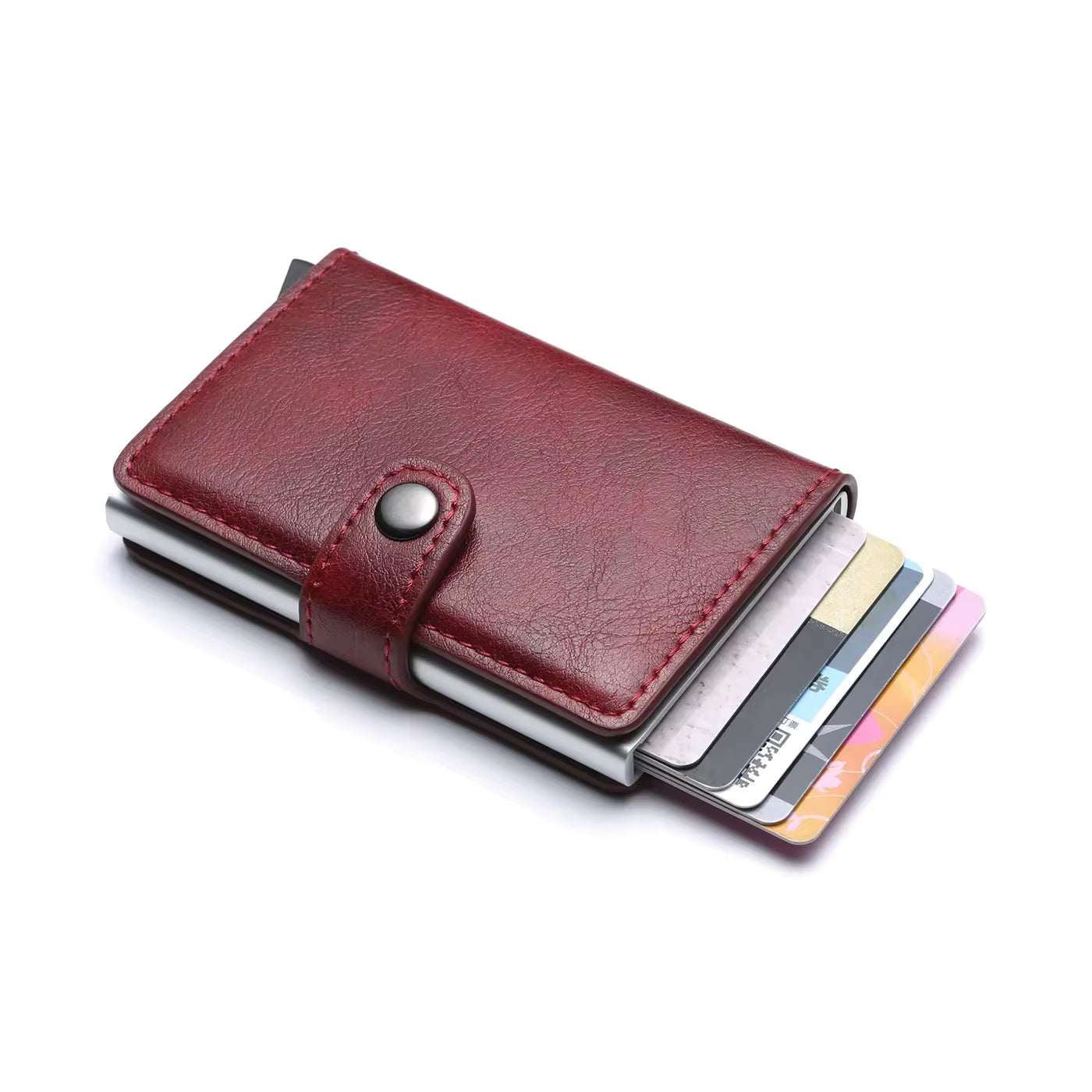 Rfid Visit Credit Card Holder Storage Luxury Small Smart Wallet Metal Business Cardholder Case Women Minimalist Walet for Men by AliShop