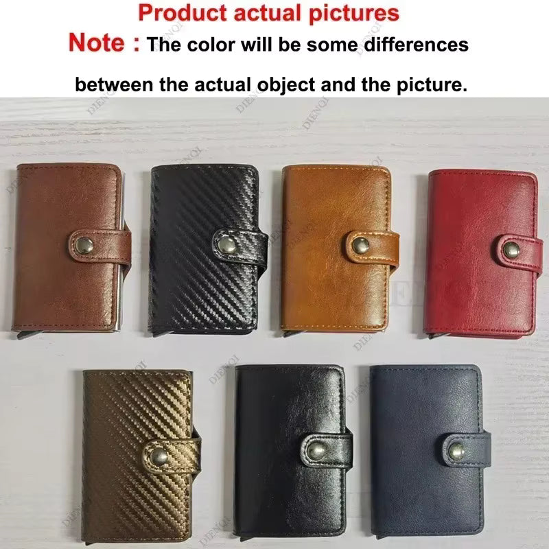 Rfid Visit Credit Card Holder Storage Luxury Small Smart Wallet Metal Business Cardholder Case Women Minimalist Walet for Men by AliShop