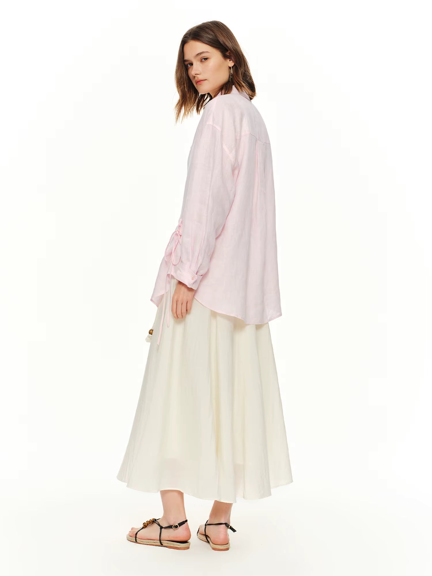 DUSHU 【Breathable Series】 Drop-Shoulder Multi-Color Linen Shirt New Summer Arrival Ramie Top Long Sleeve Leisure Sun-protection by AliShop