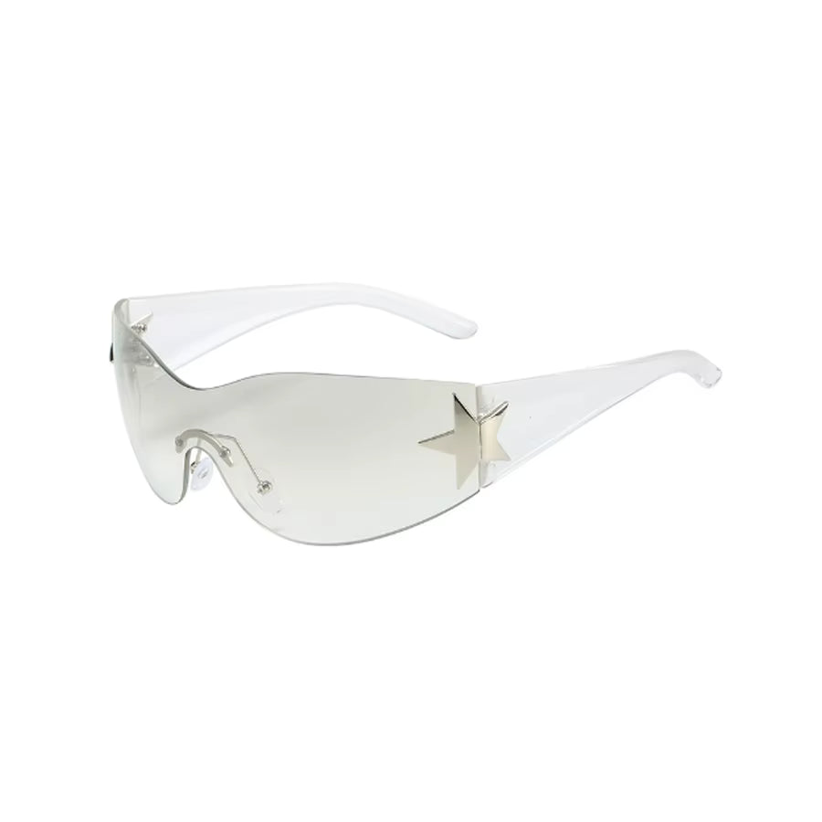 New Women's Rimless Star Decoration Integrated Y2K Hot Girl Style Hip Hop Fashion Sunglasses Beach Party Glasses Men by AliShop