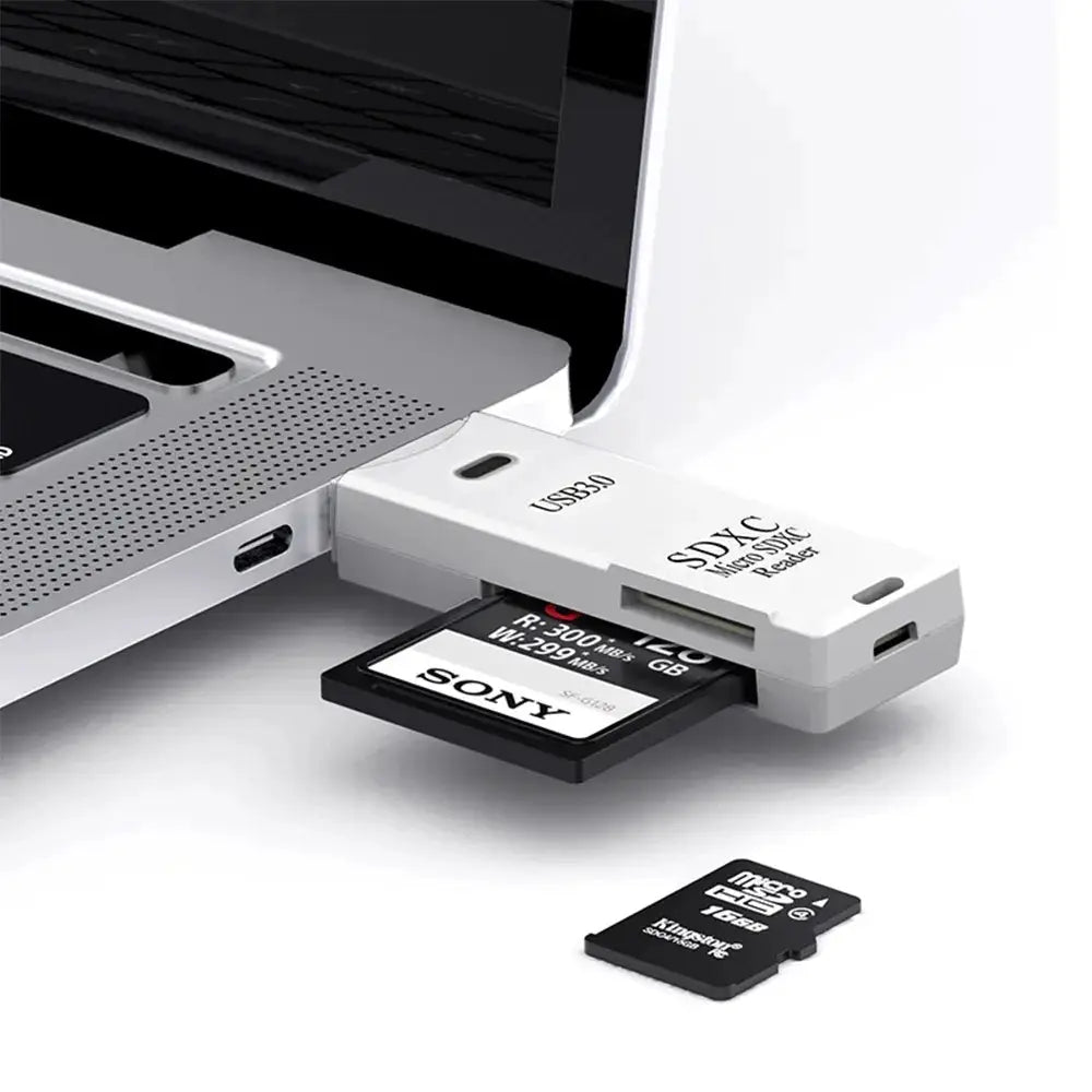 2 IN 1 Card Reader USB 3.0 Micro SD TF Card Memory Reader High Speed Multi-card Writer Adapter Flash Drive Laptop Accessories by AliShop