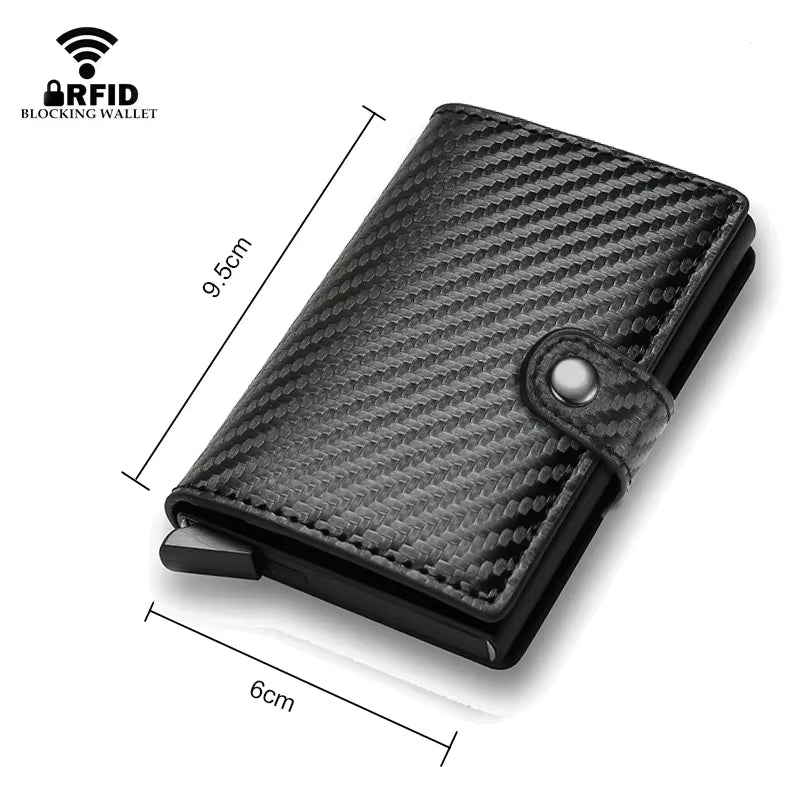 Rfid Visit Credit Card Holder Storage Luxury Small Smart Wallet Metal Business Cardholder Case Women Minimalist Walet for Men by AliShop