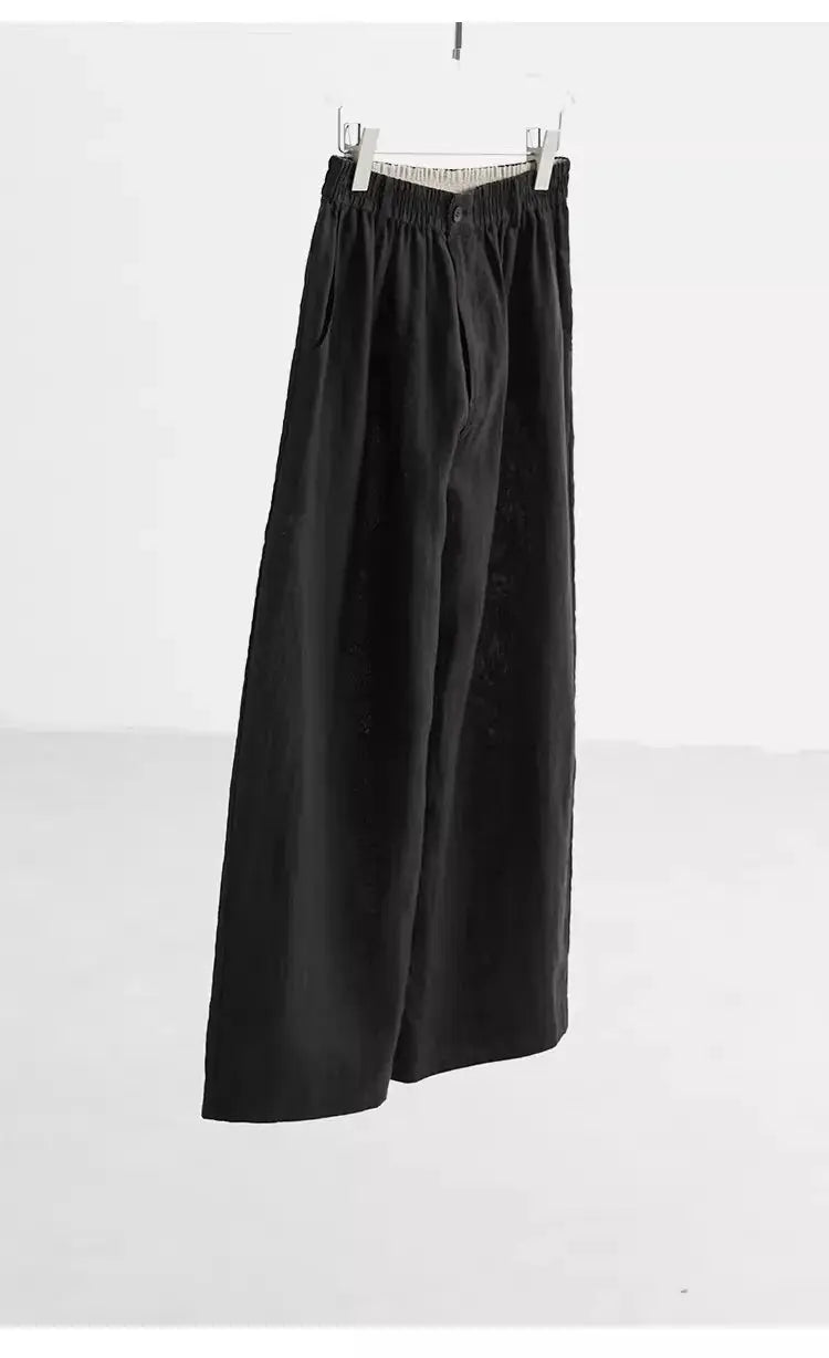 21 Count Ramie Elastic Waist Plus Size Casual Pants Loose Linen Women's Trousers 2026 Spring/Summer Women's Fashion by AliShop