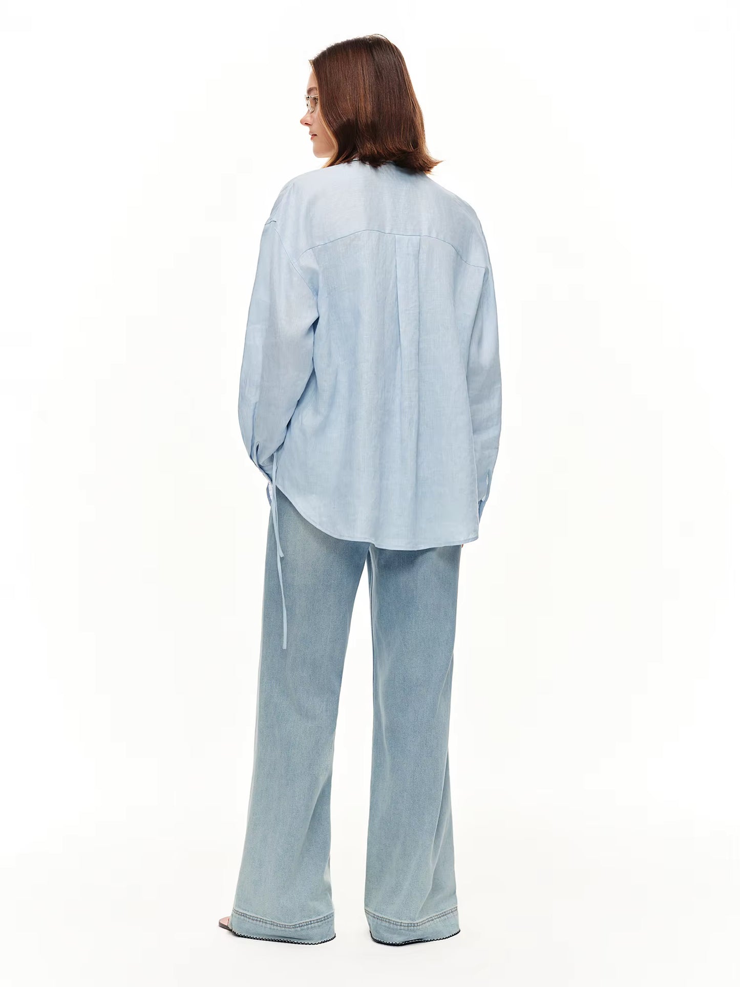 DUSHU 【Breathable Series】 Drop-Shoulder Multi-Color Linen Shirt New Summer Arrival Ramie Top Long Sleeve Leisure Sun-protection by AliShop