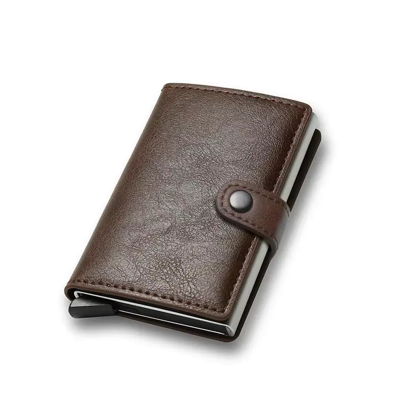 Rfid Visit Credit Card Holder Storage Luxury Small Smart Wallet Metal Business Cardholder Case Women Minimalist Walet for Men by AliShop