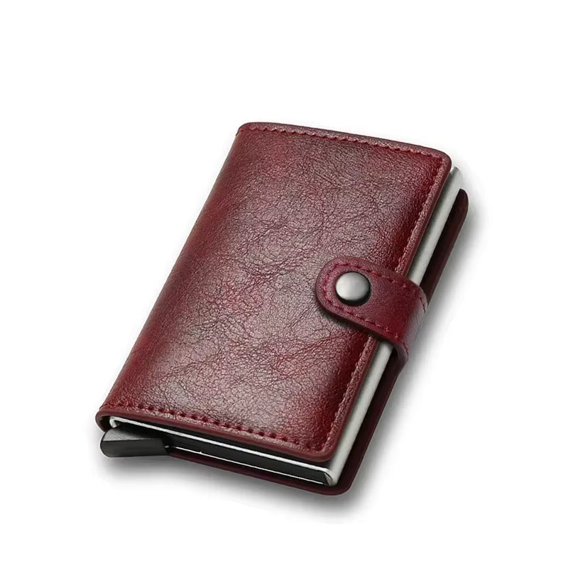 Rfid Visit Credit Card Holder Storage Luxury Small Smart Wallet Metal Business Cardholder Case Women Minimalist Walet for Men by AliShop