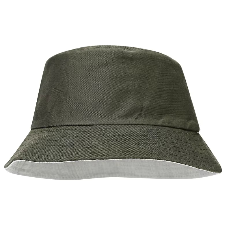 Spring Summer Unisex Solid Color Fisherman Cap Foldable Bucket Hat Outdoor Sunscreen Hat Caps Fashionable Double-sided Basin Hat by AliShop